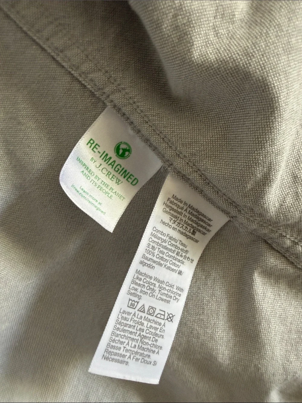 J. Crew Light Gray Flex Oxford Button-Front Shirt